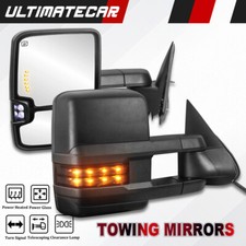 Power Heated Smoke Signal Tow Mirrors For 2003-2007 Chevy Silverado Gmc Sierra
