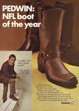 1971 Pedwin Boots Original Vintage Print Ad--John Brodie--San Francisco 49ers