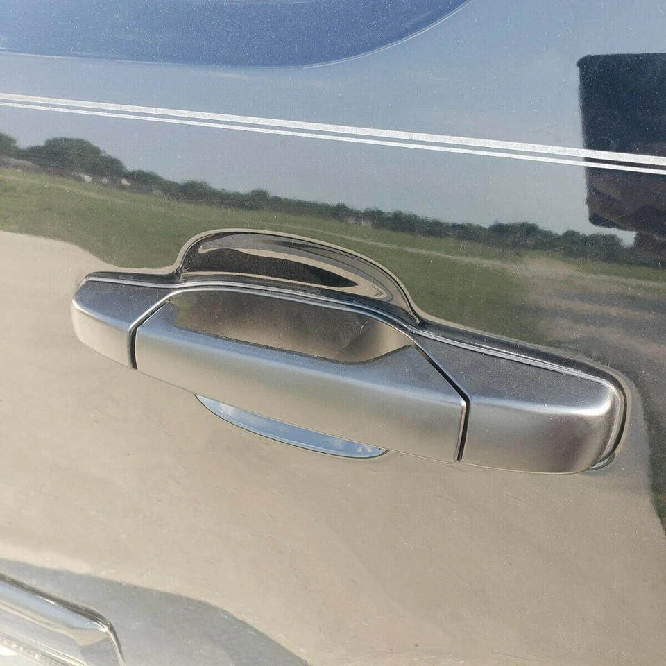 Set of 4 Door Handles Front & Rear For Chevy GMC Tahoe Yukon Sierra 07-14 Black - Image 4 of 4