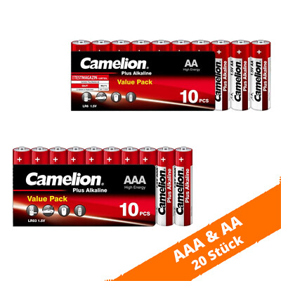 10 x AA Mignon & 10 x AAA Micro Batterien Alkaline LED Beleuchtung Weihnachten 