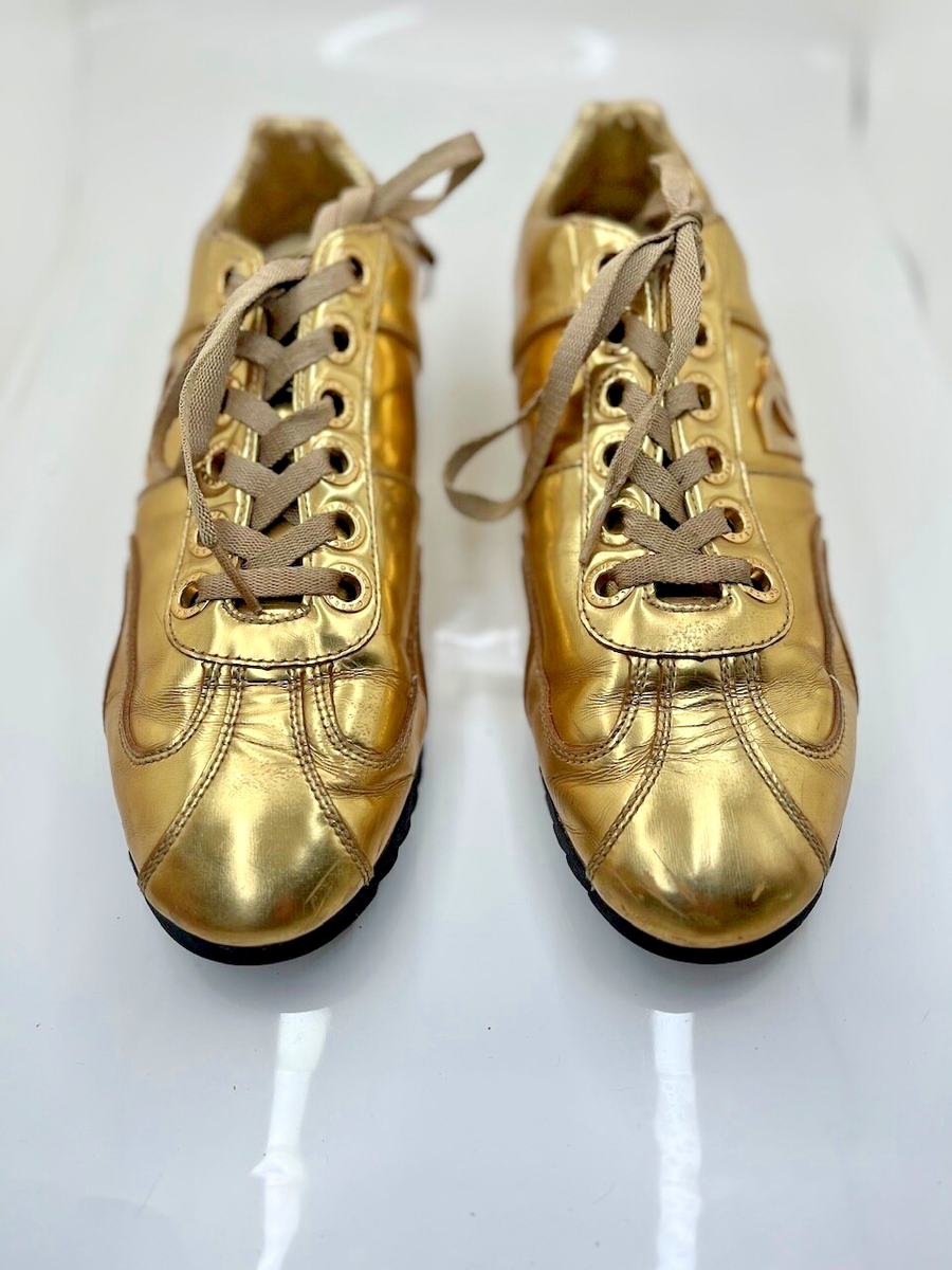 Dolce Gabbana Limited Edition Gold Sneakers #590/1000 Men’s UK EU 42