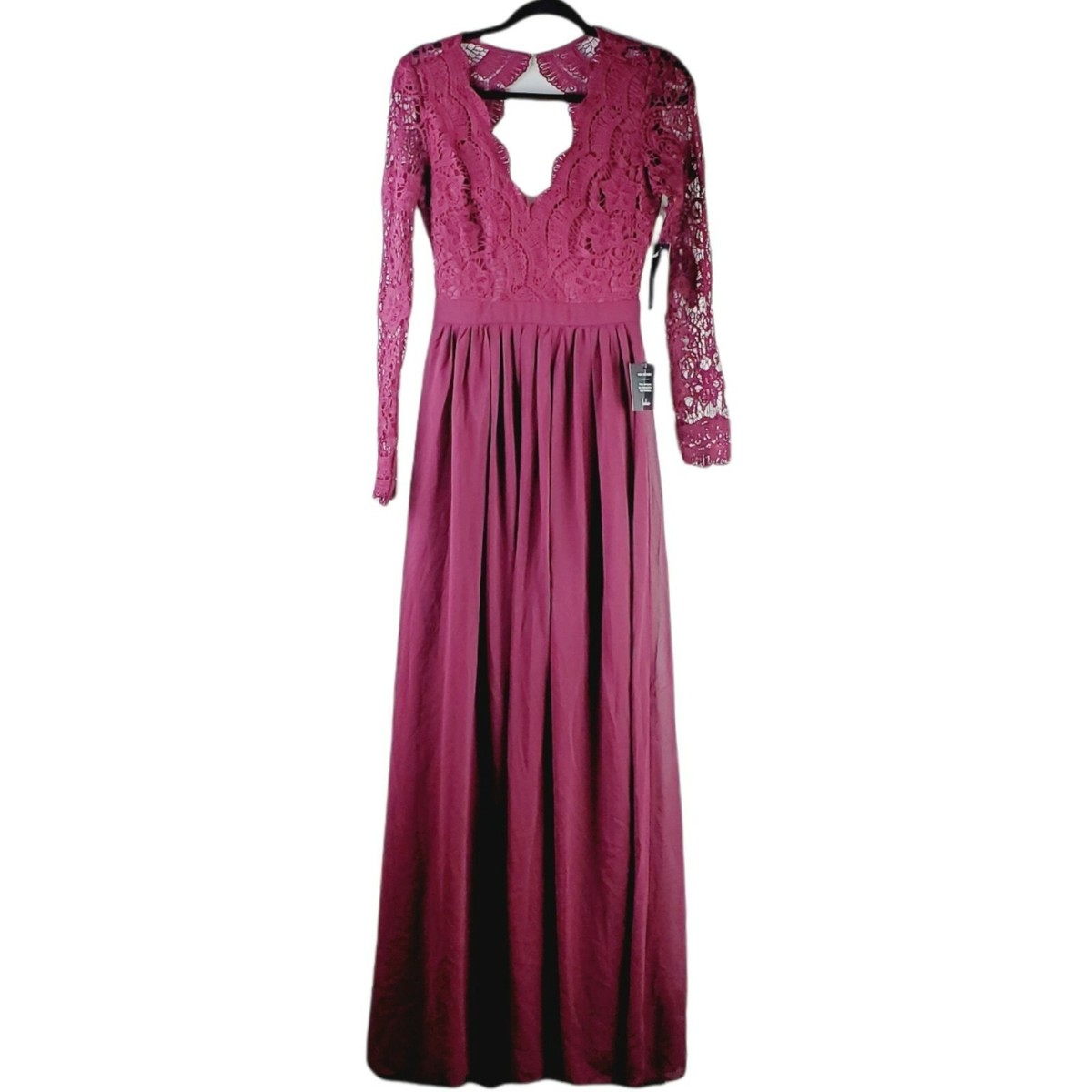 chinese dress ladies Burgundy Mermaid Queen Anne Long Formal Dress with Lace Long Sleeves main image 0