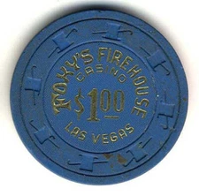 Foxy's Firehouse Casino Las Vegas Nevada $1.00 Chip 1980s