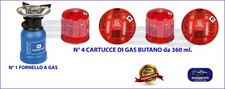 Fornello da Campeggio Portatile A Gas Campo Fornellino Bombolette Camping per 4