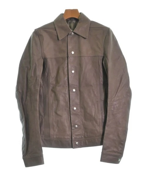 Rick Owens Leather Outer Shell Brown Coats, Jackets & Vests for 