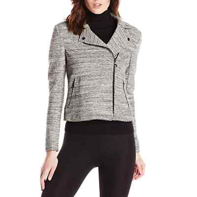 grey knit moto jacket