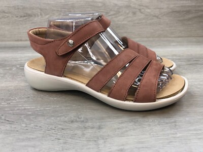Romika Ibiza Women's Sandal Brown Leather 9 AA Casual Comfort Slingback Shoes