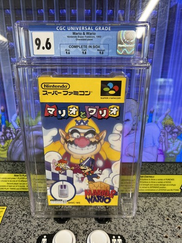 1993 Super Famicom Mario & Wario Japan JPN SFC SNES Graded CGC 9.6 CIB Complete