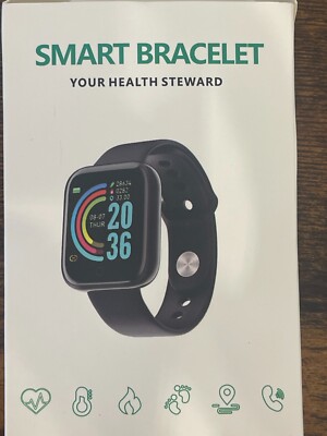 Smart Bracelet ''Your Health Steward'' Fitness Tracker Black New  Box