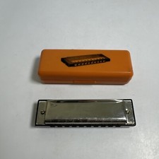 10 Holes Harmonica DF-10A  C  W/ Orange Travel Case