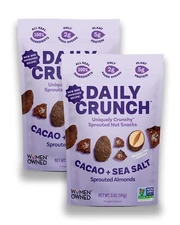 Daily Crunch Sprouted Almond Snack Pack 5 Ounce Pack of 2 High Protein Clean ...