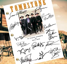 Tombstone Movie Script Autograph Cast-Signed Screenplay 124 Pages Plus Cover
