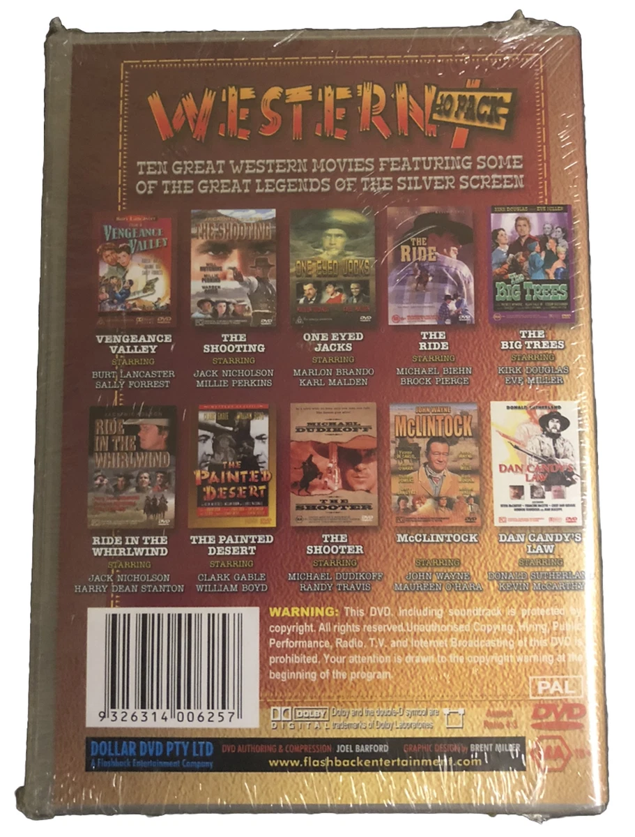 Western 10 Pack DVD 4 Disc Box Set John Wayne Kirk Douglas Brand New Sealed