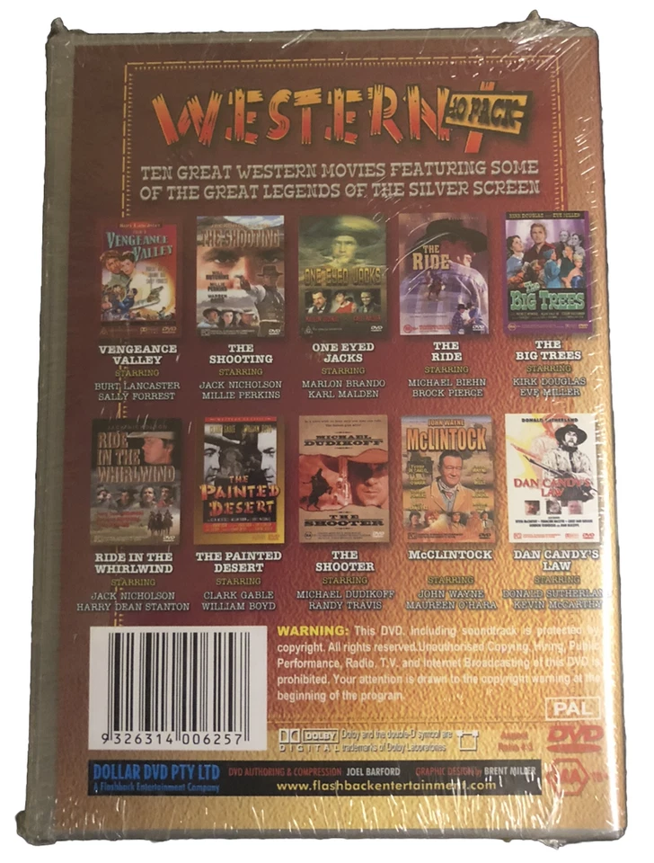 Western 10 Pack DVD 4 Disc Box Set John Wayne Kirk Douglas | Brand New Sealed - Image 3 of 3