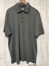 Champion Golf Polo Shirt Mens XL G T G Striped DUO DRY Short Sleeve Performance