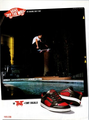 2003 • VANS SHOES print ad • Vintage Y2K Red Black Tony Trujillo