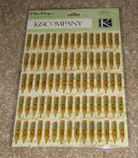 K&Company Peter Horjus Clearly Yours Epoxy Graduation Pencil Alphabet.....HTF