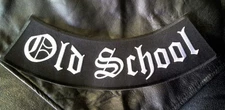 OLD SCHOOL BOTTOM ROCKER 13 INCH (XXL) EMBROIDERED MC BIKER PATCH