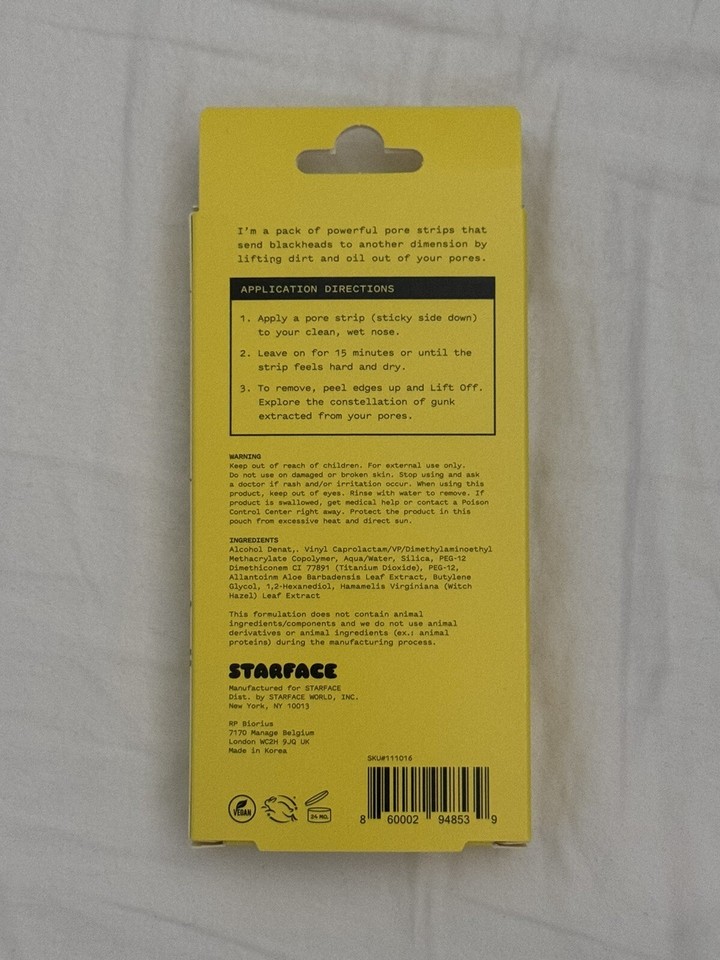 StarFace Pimple Patches Lift Off Pore Strips (8 CT) eBay
