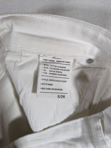 Kancan Jeans Womens 5/26 White Denim Stretch Mid-Rise Skinny - Picture 9 of 12