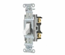 Hubbell Wall Switch, 1-Pole, Maintained, Toggle CSB120W