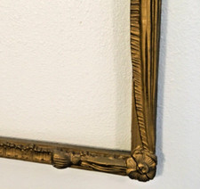 Large Antique Gold Giltwood Gesso Art Painting Frame Gilted Gilded wear damage