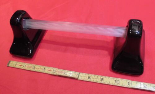 *Glossy Black* Ceramic Towel Bar Brackets-Post Holder with 24" pole / rod  New  - Picture 1 of 12