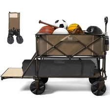 TIMBER RIDGE 400L Large Capacity Folding Double Decker Wagon, 54" Extra Long ...