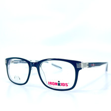 Iron kids IKB900 Eyeglasses Kids Black Rectangular Frame 47[]16 130