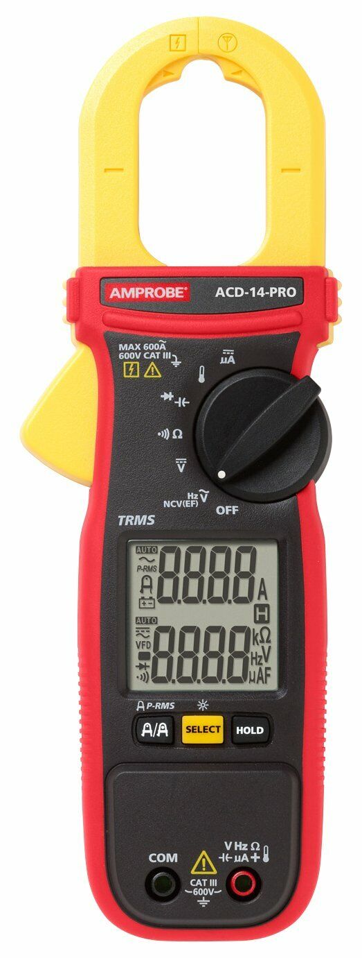 Amprobe ACD-14-PRO Dual Display 600A TRMS Clamp Meter