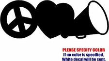 Vinyl Decal Sticker - Peace Love Cheer Car Truck Bumper Window JDM Fun 12"