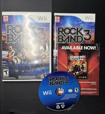 Rock Band 3 Nintendo Wii 2010 CIB With Manual And Inserts **UNTESTED**