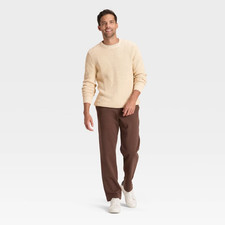 Men's Marled Crewneck Sweater Cream - Goodfellow  Co - New no tag