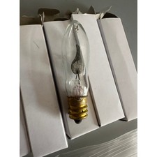 6 Pack Flicker Flame Light Bulbs Candelabra Base Orange Glow X000814MGP New