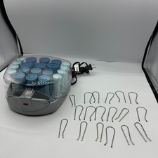 WORKS CONAIR Compact 20 Hair Setter Hot Rollers Curlers Set HS34RW with Clips