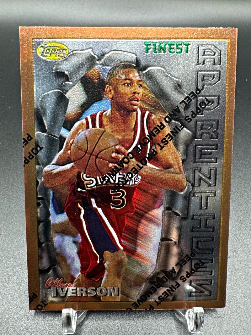 1996 Topps Finest Allen Iverson Bronze With Coating Rookie RC #69
