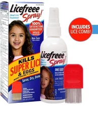 Licefreee Spray Non-Toxic Kills Super Lice And Eggs 6 fl oz WORKS !!