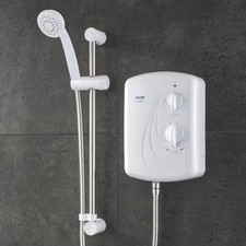 Triton Enrich 8.5kW Manual Electric Shower Unit in White Bathroom Heater