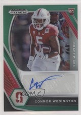 2021 Panini Prizm Draft Picks Green Connor Wedington #DPA-CWE Auto 2qw