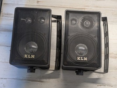 KLH Model 403 Bookshelf Speakers Pair Black 40W 8 Ohm Wired Audio Pair