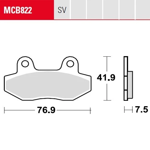 Bremsbelag für AJS Modena 125 L5YBDCJA8 2016 TRW Lucas MCB822 - Bild 2 von 3