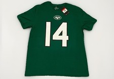 New York Jets Green Jersey T Shirt Men's Large #14 Sam Darnold Short Sleeve