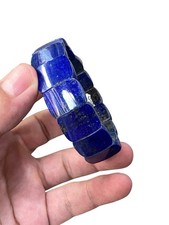 Lapis Lazuli Stretchable Bracelet Natural Deep Blue Beads