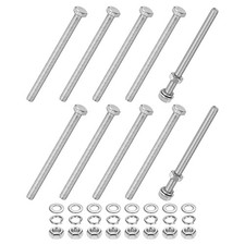 10-Pack Hex Head Screw Bolt with Nuts Flat  Lock Washers M5x70mm