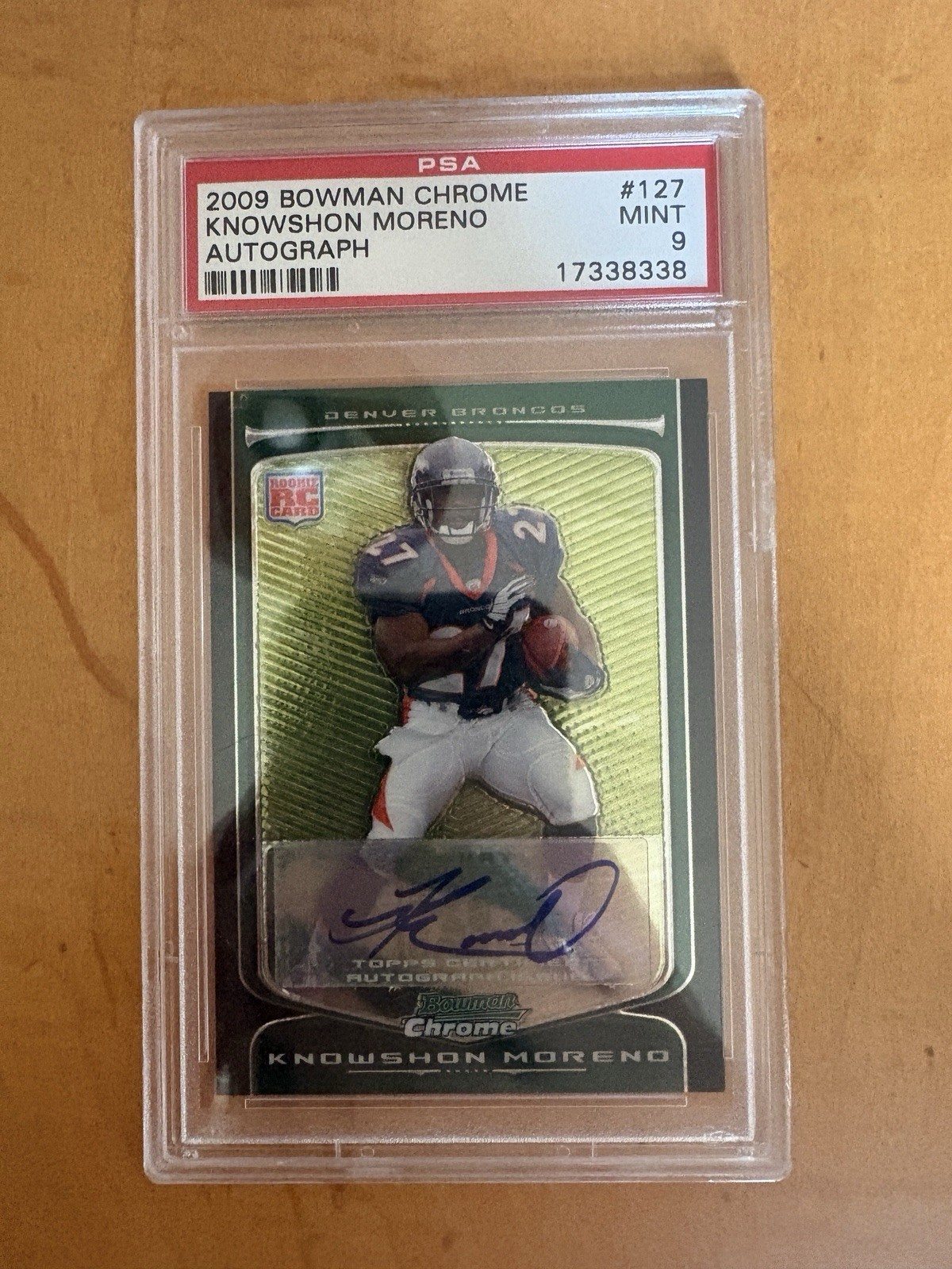 Knowshon Moreno Bowman Chrome #127 Autograph
