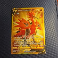 Galarian Zapdos V Gold Secret Rare 182/172 Brilliant Stars Pokemon TCG NM