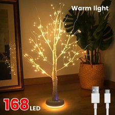 White 168Led Faux Birch Tree Lights Flexible ...