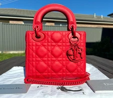 Authentic CHRISTIAN DIOR Lady Dior Ultra Matte Mini Tote Bag