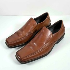 Stacy Adams Men's Templin Bike Toe Loafers in Cognac Leather - 12M EU46