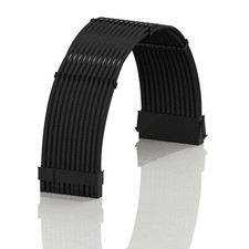 ATX 24-Pin PSU Extension Cable Braided Sleeved, 30cm, Black